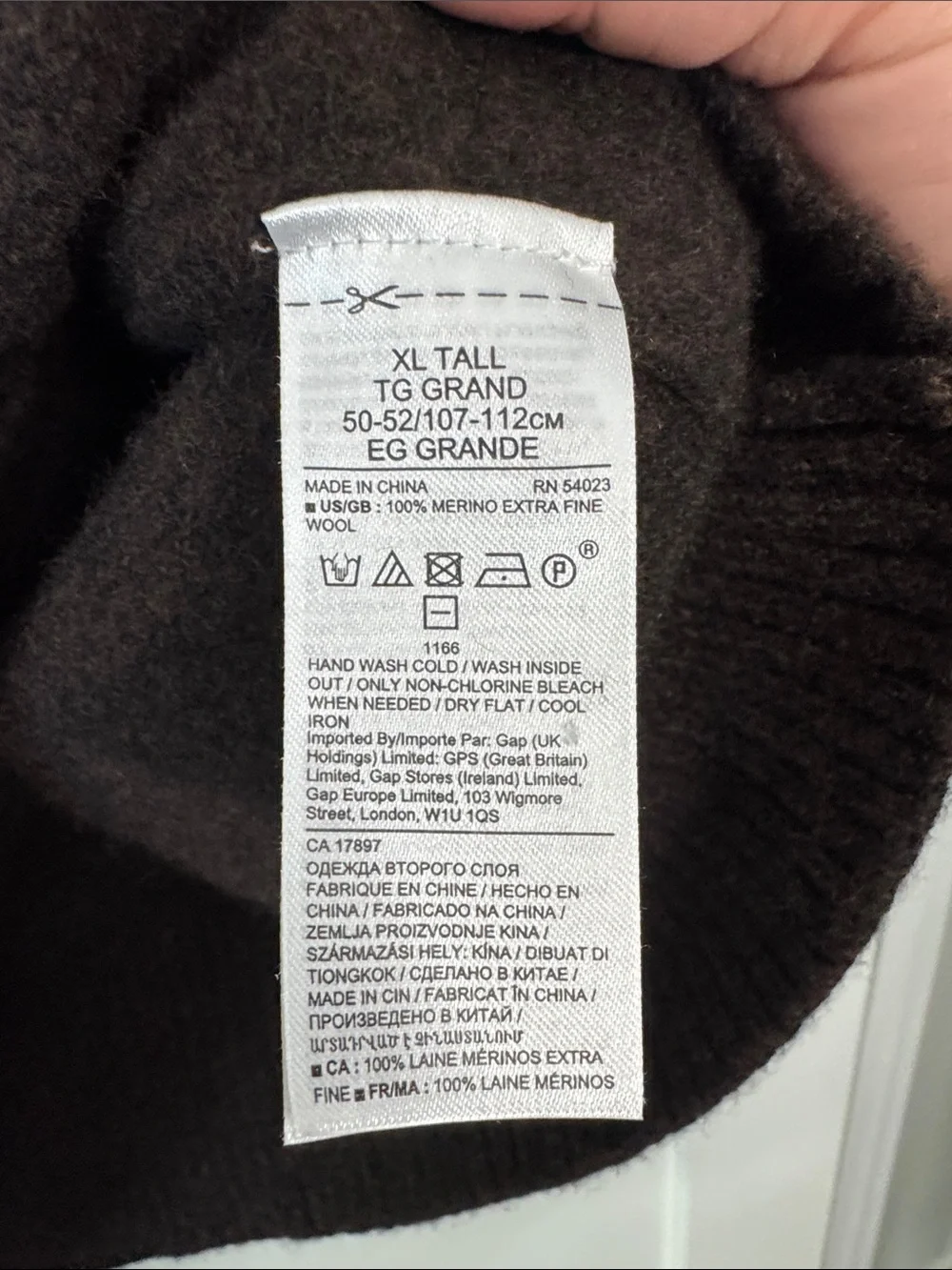 Banana Republic Men's Extra fine merino wool Crewneck Sweater - Sz XL Luxury